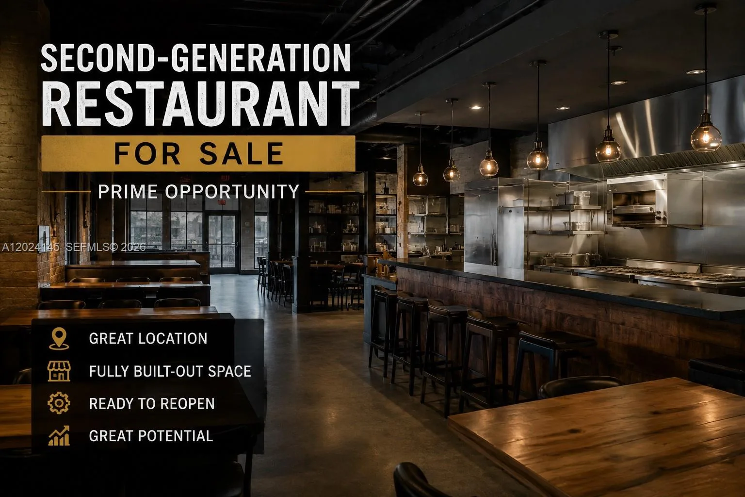 Second Generation Restaurant for Sale Prime Opportunity, Miami, FL 33126
