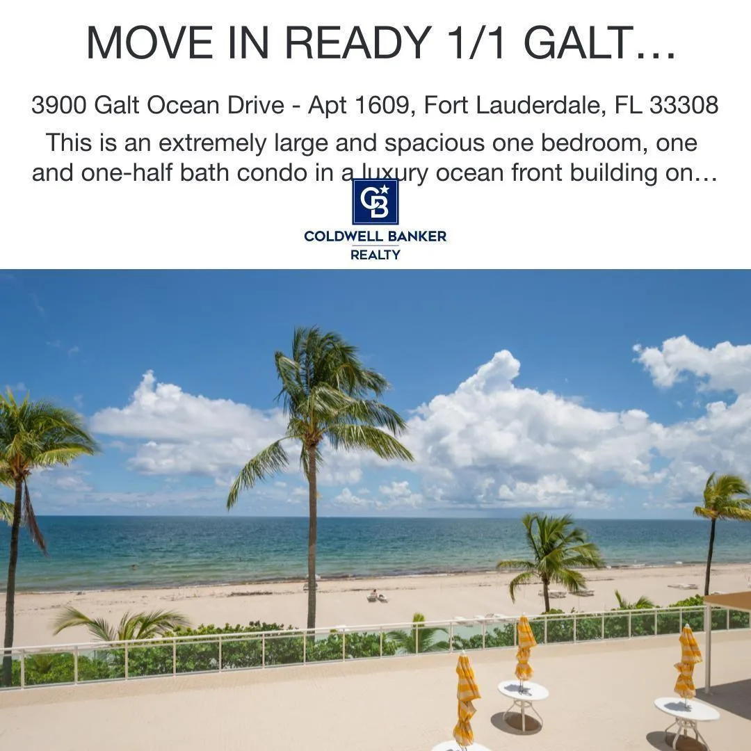 3900 Galt Ocean Drive # 1609, Fort Lauderdale, FL 33308