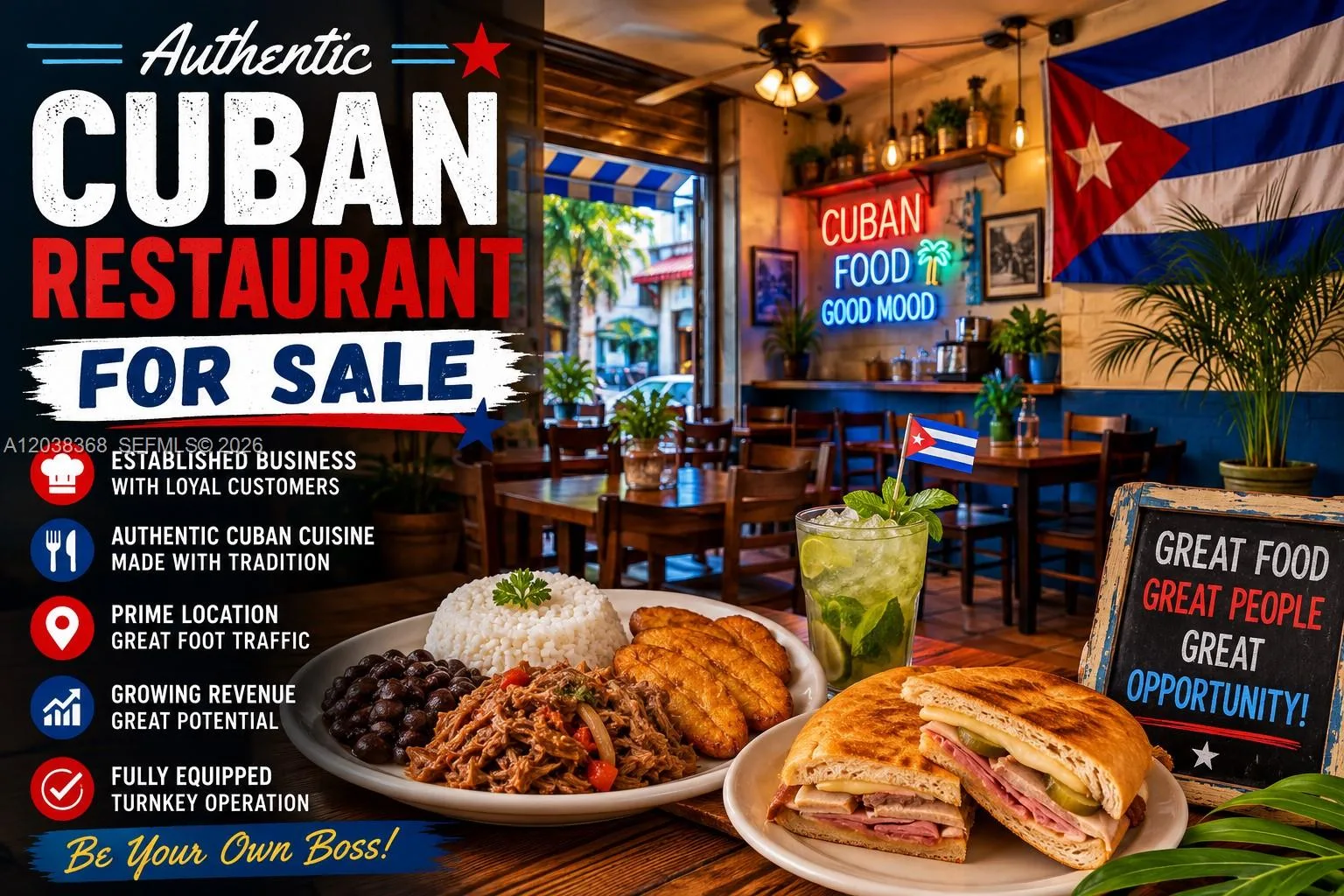 Restaurant for Sale High Traffic & Ready to Operate, Coral Gables, FL 33145